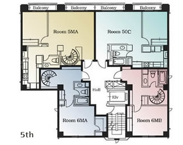 ELITE-INN SHIMIZUZAKA 5th Floor Plans