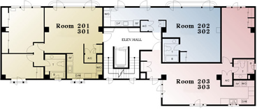 ELITE-INN TOKYO 2nd,3rd Floor Plans